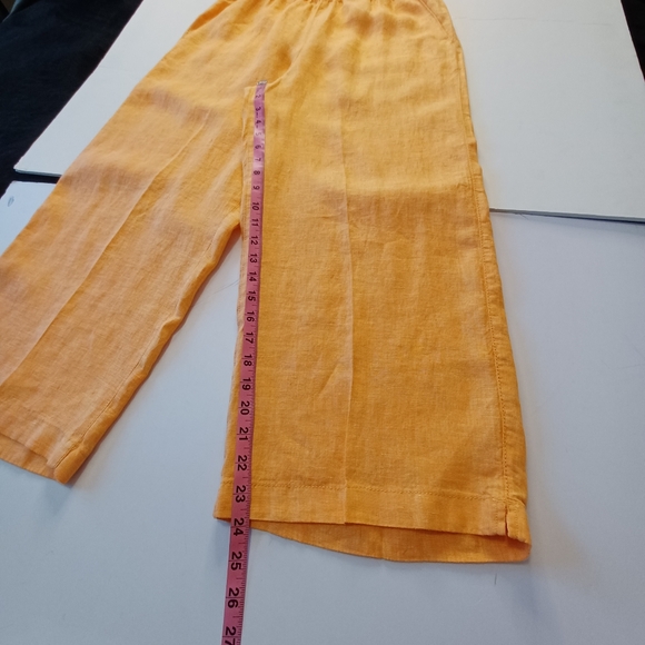 Cynthia Rowley Wide Leg Cropped Pants 100% Linen - Picture 9 of 9